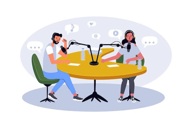podcast being recorded
